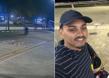 Motociclista morre após bater em poste em Guarujá; vídeo mostra jovem momentos antes da colisão
